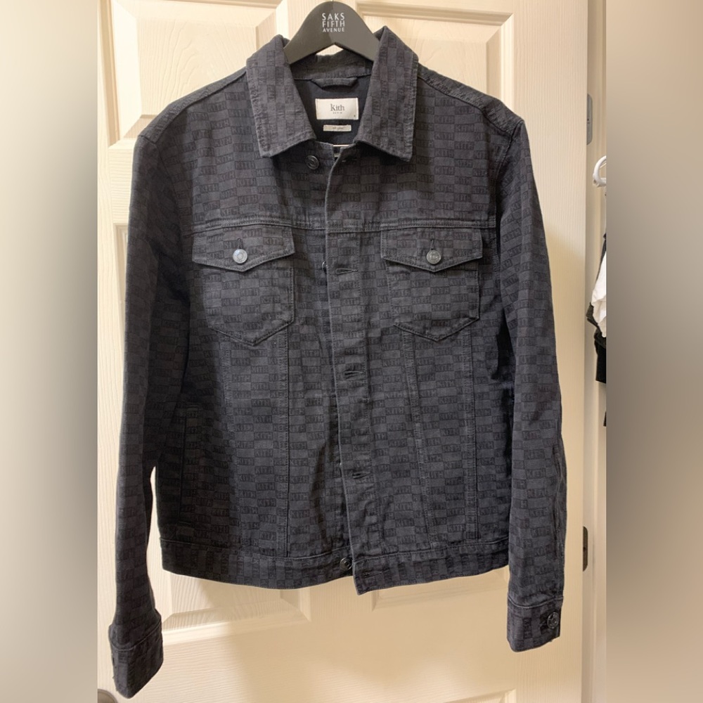 Kith monogram denim jacket (black) medium